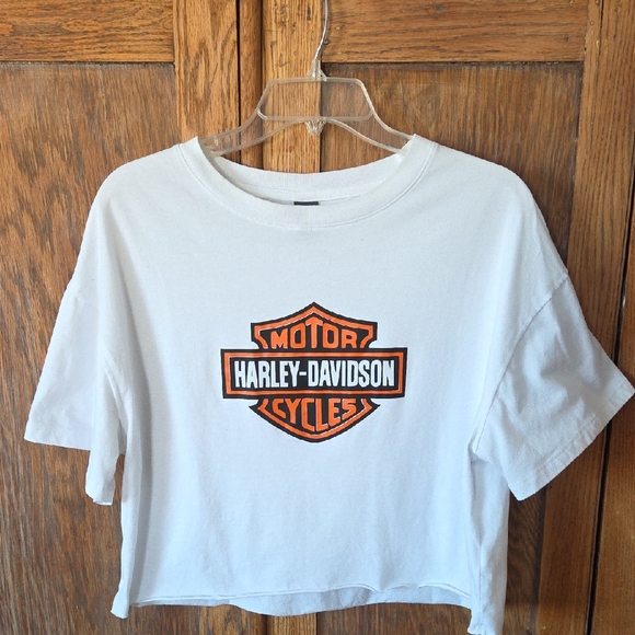 wild fable Tops - Harley Davidson by Wild Fable Crop T-Shirt Size Large